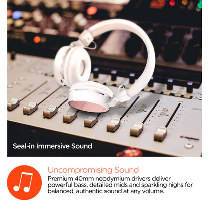 V60 METAL WIRELESS HEADPHONES - WHITE/PINK
