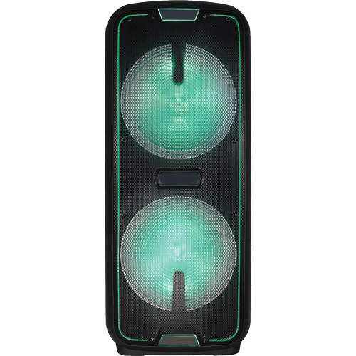 iRocker - Bluetooth Party Speaker Dual 15" Woofers LED Display Rechargeable Battery