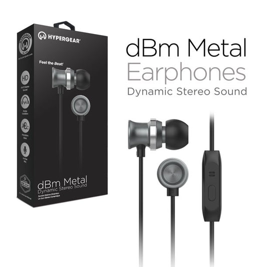 HyperGear dBm Metal 3.5mm Earphones with Noise-Isolating Microphone