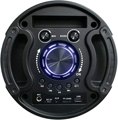 Double 6.5" LED Portable 500W Bluetooth PA Speaker, LWS Link, TF, USB, AUX, FM Radio - PABT6022