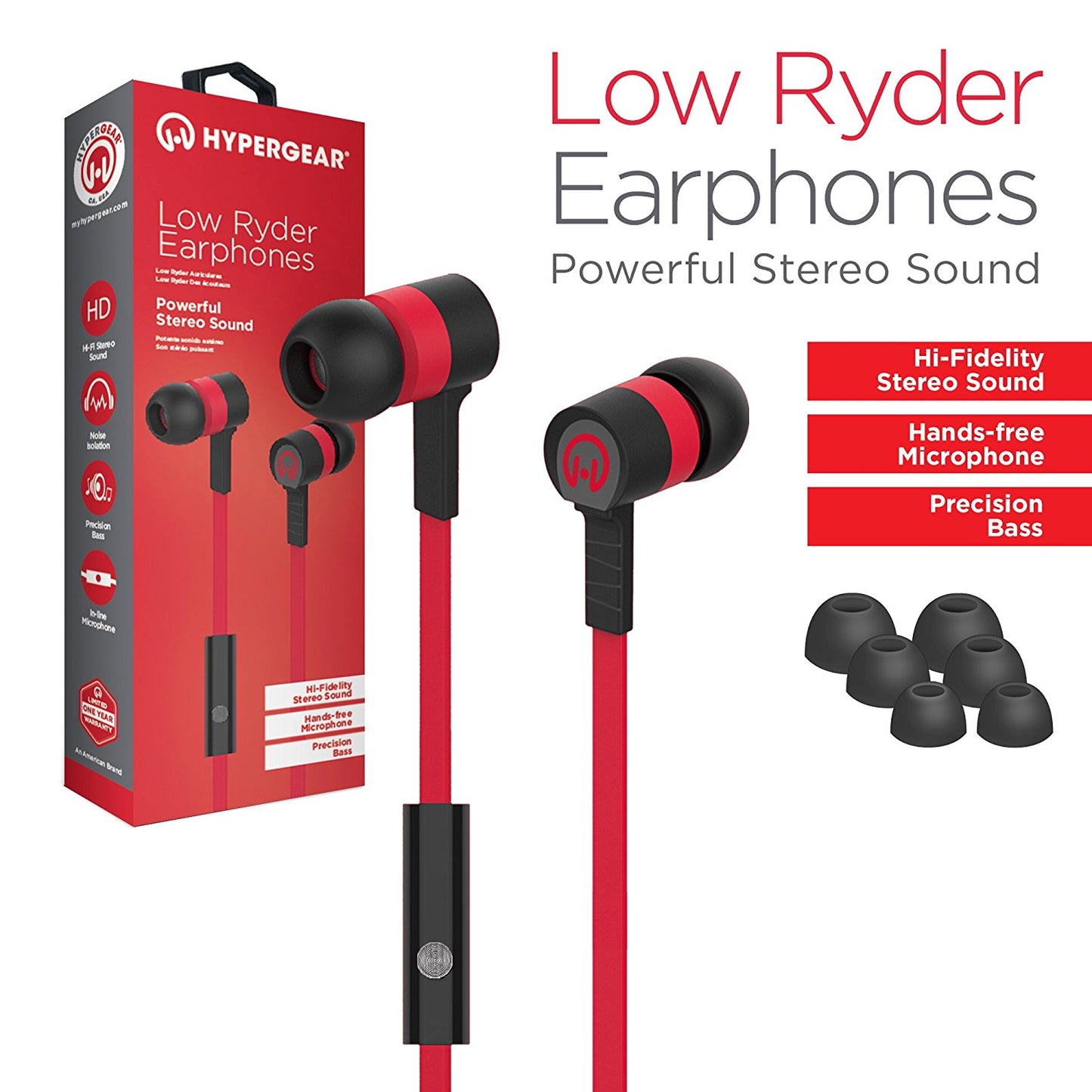 HYPERGEAR LOW RYDER EARPHONES