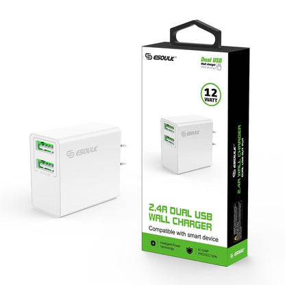 ESOULK 2.4A DUAL USB WALL CHARGER