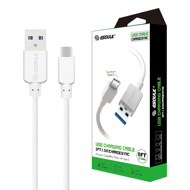 ESOULK USB TO TYPE-C CHARGING CABLE 5FT